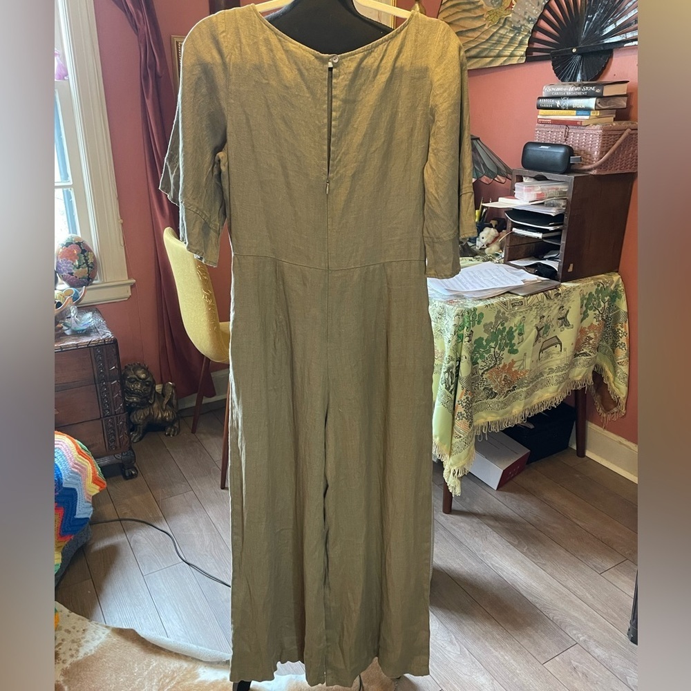 Uncle Frank Studio Anthropologie size small linen jumpsuit. Excellent condition - Picture 5 of 8